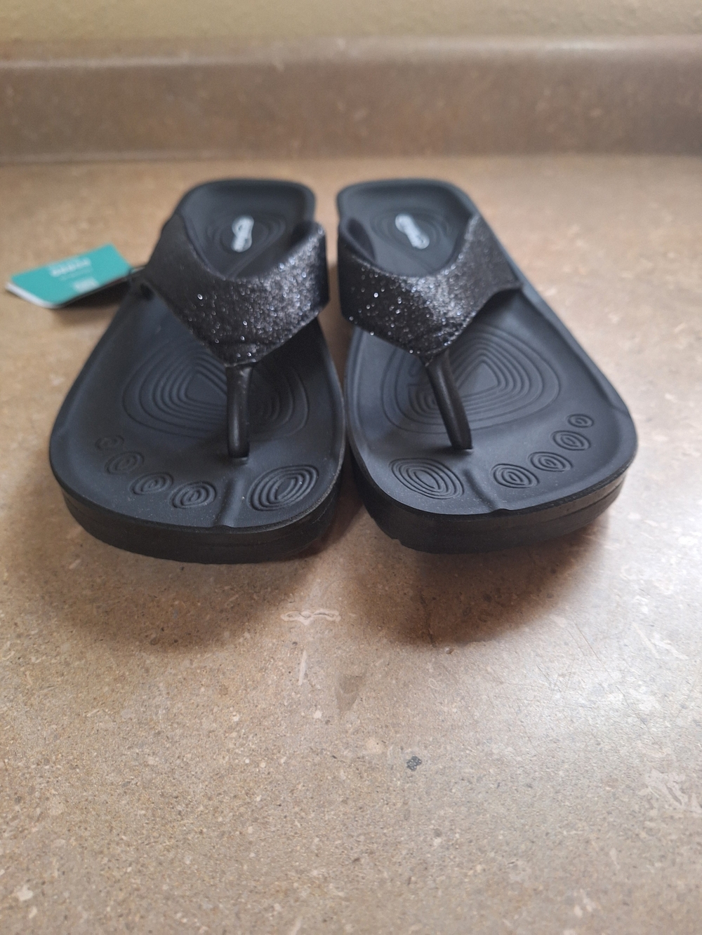 Womens AeroThotic Black Glitter Sandals Sz.10. - Picture 5 of 8